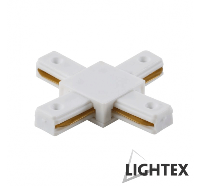 LIGHTEX X CONNECT СЪЕДИНИТЕЛ БЯЛ ЗА МОНОФАЗНА ШИНА 2РINS LIGHTEX
