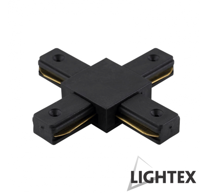 LIGHTEX X CONNECT СЪЕДИНИТЕЛ ЧЕРЕН ЗА МОНОФАЗНА ШИНА 2РINS LIGHTEX