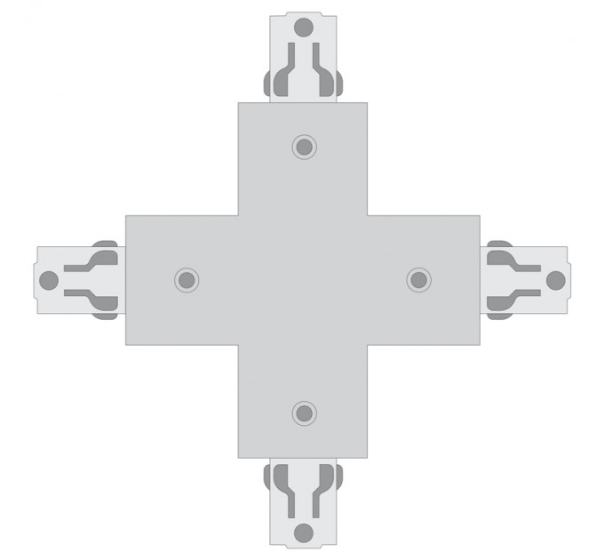 LIGHTEX X JOINT CONNECT SILVER ЧЕТВОРНА ВРЪЗКА ЗА ТРИФАЗНА ШИНА 4РINS