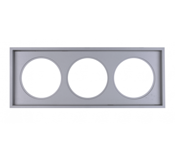 LIGHTEX АЛУМИНИЕВА РАМКА ЗА КАРДАН ТРОЙНА СРЕБРИСТА