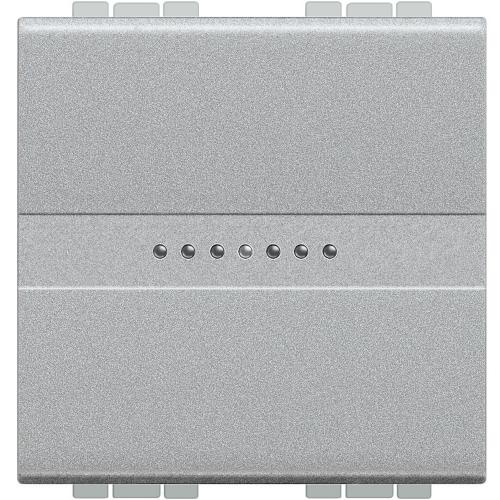 BTICINO - NT4053M2A Ключ Аксиален Девиаторен 2 Модул Алуминий Livinglight