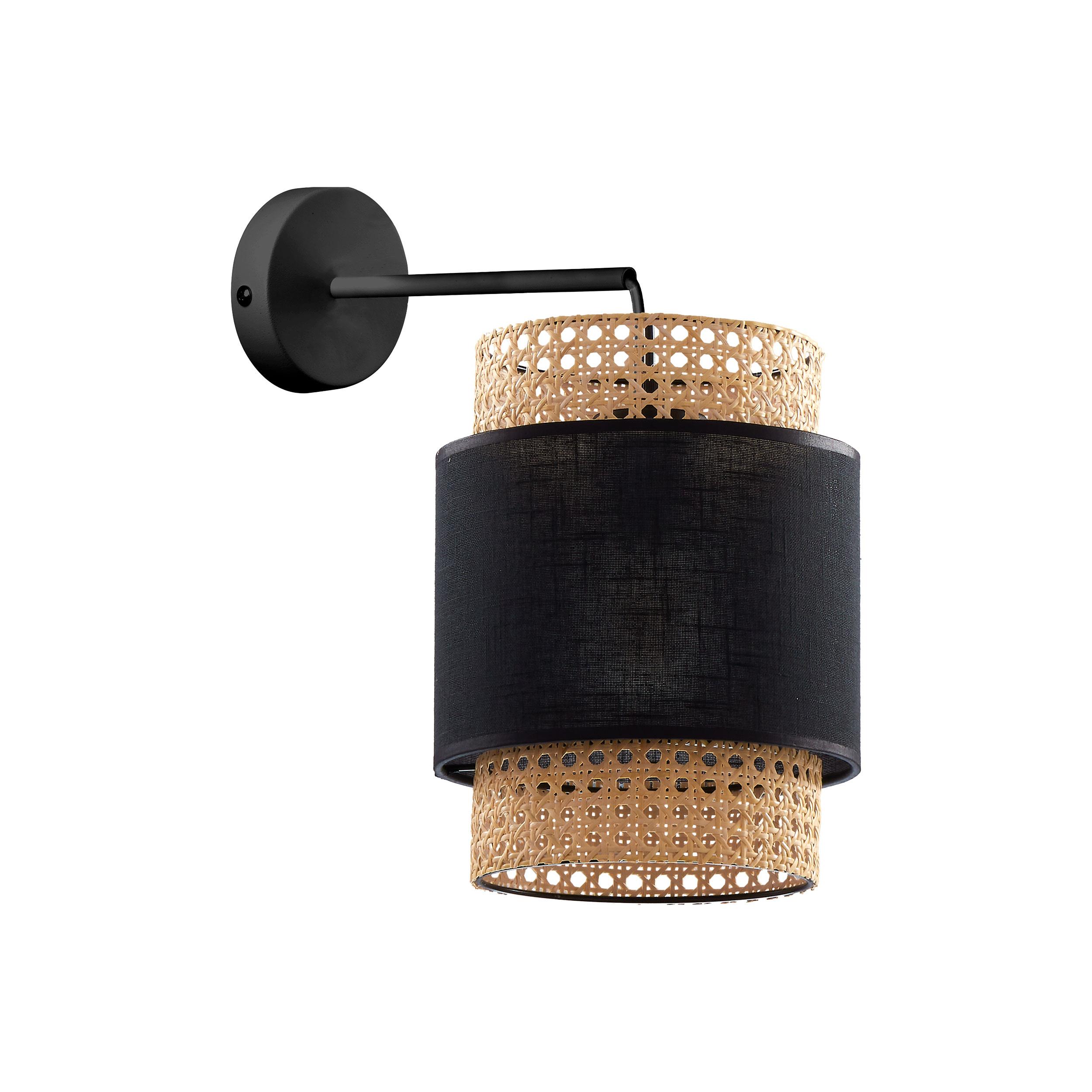 TK LIGHTING BOHO BLACK KINKIET 1 PŁ