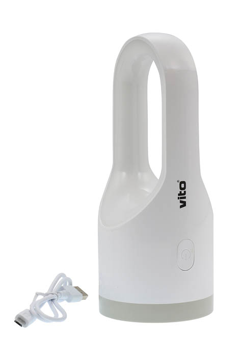 VITO ПРЕЗАРЕЖДАЕМ ФЕНЕР LAMPAS-7 19W+3W 280LM 6000K (СТУДЕНА СВЕТЛИНА) В БЯЛО И СИВО 5000410