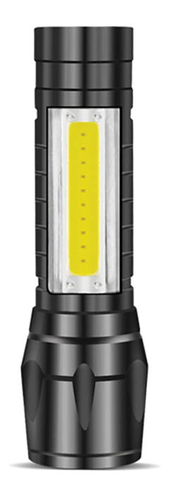 VITO RECHARGEABLE TORCH FLASH-1 3W 200LM 6000K (СТУДЕНА СВЕТЛИНА) АЛУМИНЕВ, ЧЕРЕН ЦВЯТ 5000480