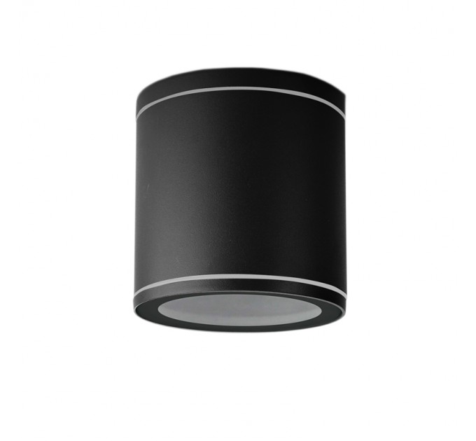 LIGHTEX ВЛАГОЗАЩИТЕНА ЛУНА ЗА ВЪНШЕН МОНТАЖ EAGLE 1XGU10 MAX.LED 7W IP65 КРЪГ ЧЕРНА 90X90MM LIGHTEX