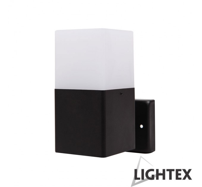 LIGHTEX ГРАДИНСКО ТЯЛО СТЕННО COIN 1XЕ27 IP44 ЧЕРНО LIGHTEX