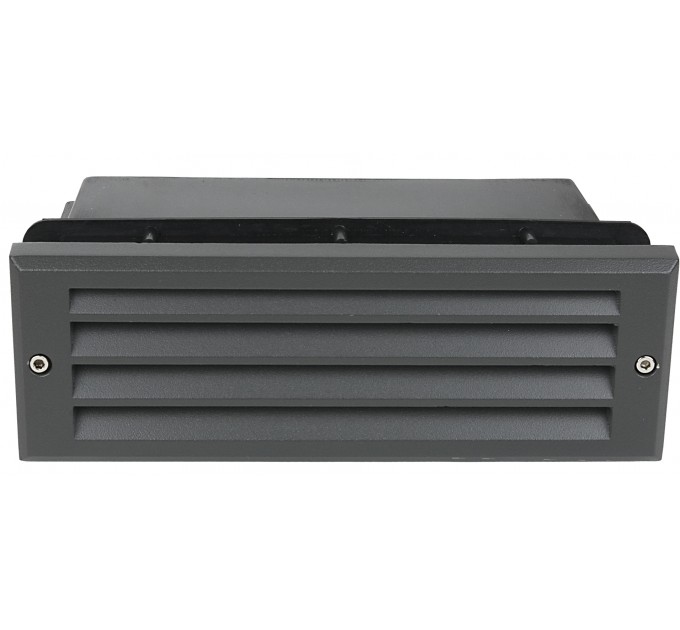 LIGHTEX ОСВЕТИТЕЛНО ТЯЛО ЗА ВГРАЖДАНЕ В СТЕНА Е27 60W IP54 ГРАФИТ С РЕШЕТКА FERERA/DG REAL