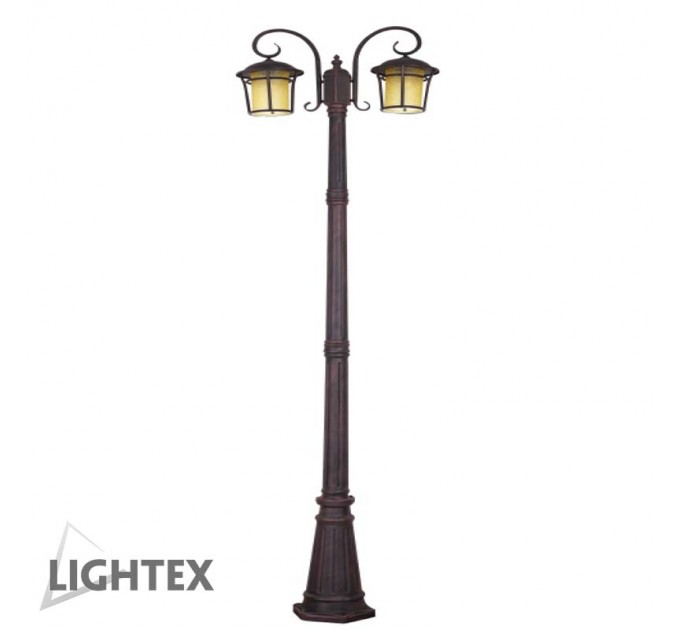 LIGHTEX ГРАДИНСКО ТЯЛО LEO H3000/RUST 2XE27 IP44 LIGHTEX