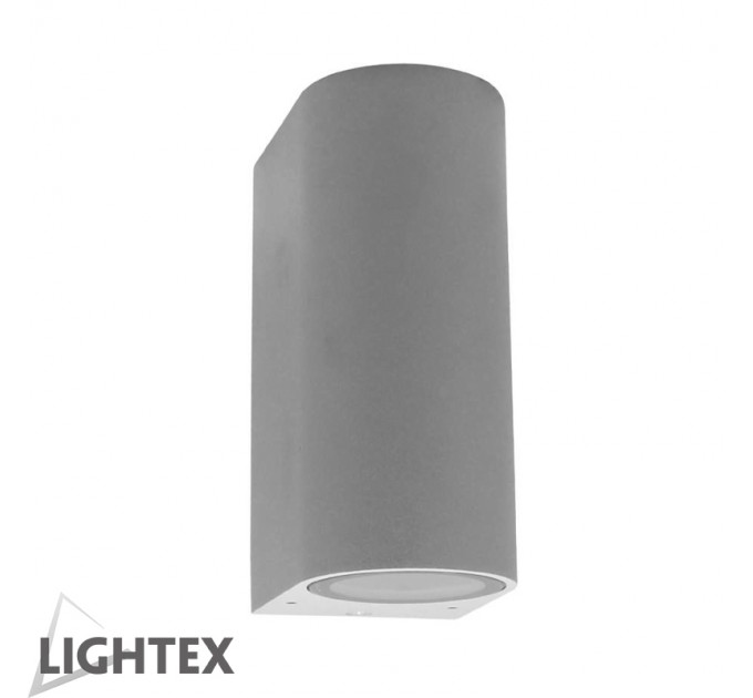 LIGHTEX ФАСАДЕН ОСВЕТИТЕЛ TUBO 2XGU10 IP54 МАТ.СРЕБРО LIGHTEX