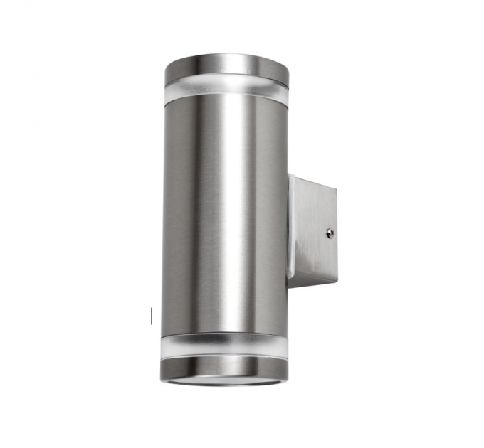 LIGHTEX ФАСАДЕН ОСВЕТИТЕЛ BALDO 2XGU10 IP54 Ф76Х190Х111 ХРОМ LIGHTEX