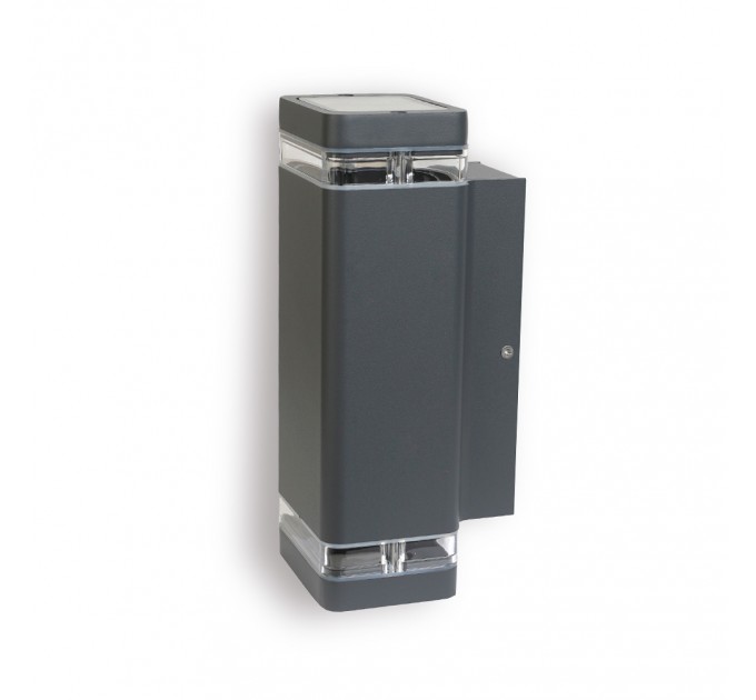 LIGHTEX ФАСАДЕН ОСВЕТИТЕЛ AQULA/DG 2XGU10 IP44-ГРАФИТ LIGHEX