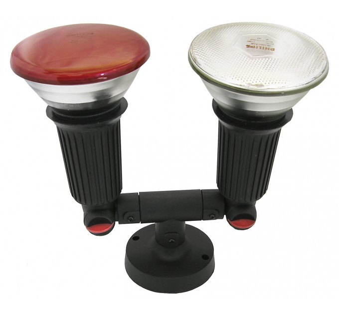 LIGHTEX ГРАДИНСКО ОСВЕТИТЕЛНО ТЯЛО ЗА СТЕНА 2XPAR38 IP44 RL/GT120 Е27 REAL