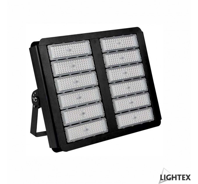 LIGHTEX LED ПРОЖЕКТОР GRAF 500W 6500K 65000LM IP65 220V ЧЕРЕН, ЧИП PHILIPS И ДРАЙВЪР MEANWELL LIGHTEX