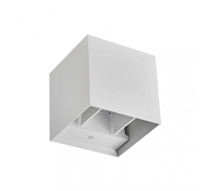 LIGHTEX LED ФАСАДЕН ОСВЕТИТЕЛ AXEL COLOR 2X3W LED 3000-4000-6000K 360LM 220V IP65 100X100X100MM МАТ.БЯЛ LIGHTEX