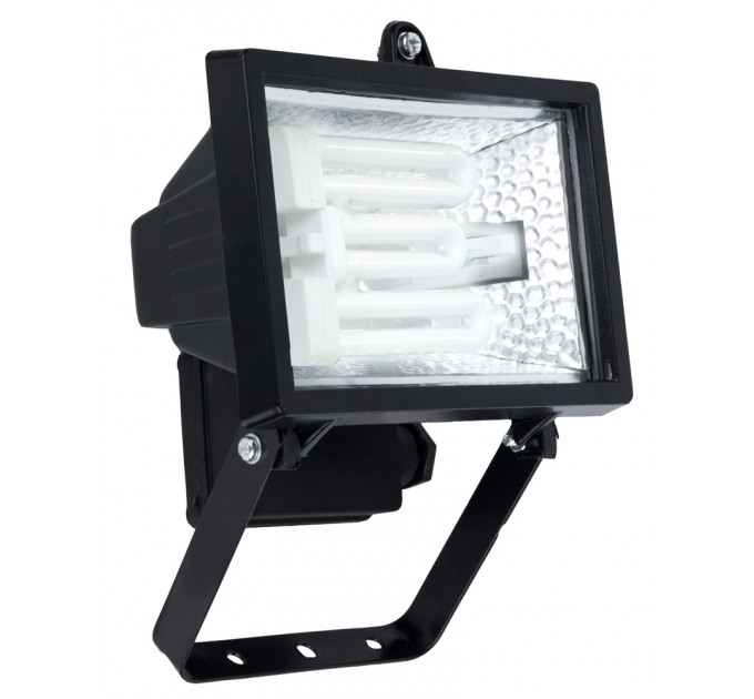 LIGHTEX ХАЛOГЕННА ВАНА 150 R7S ЧЕРНА IP44 КОМПЛЕКТ С ЕНЕРГОСПЕСТЯВАЩА ЛАМПА 10W