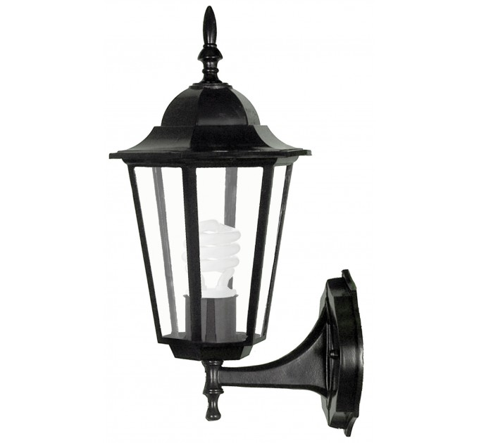 LIGHTEX ГРАДИНСКИ ФЕНЕР TINO UP/ BLACK ЧЕРЕН 1XE27 MAX10W IP44 LIGHTEX