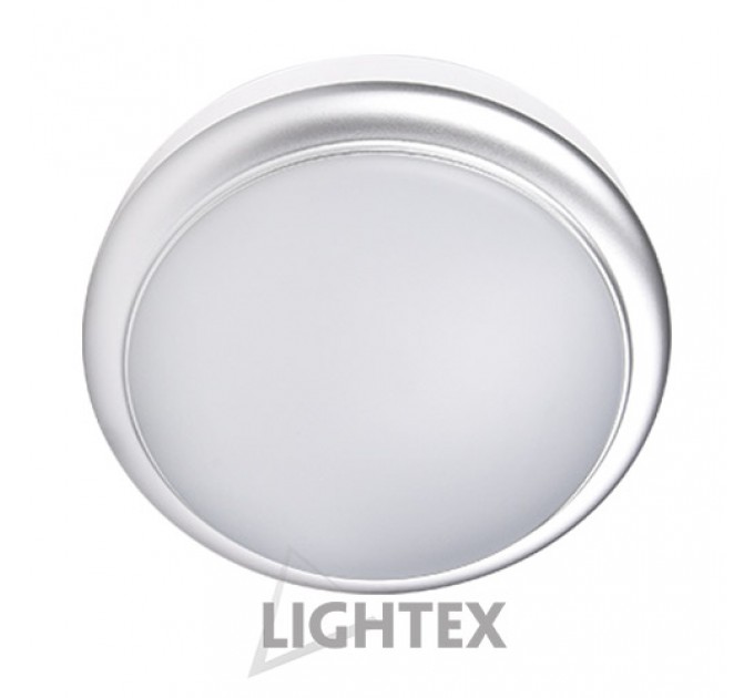 LIGHTEX LED АПЛИК SIRIUS 8W 220V 4000К 560LM Ф140ММ СРЕБРО IP54 LIGHTEX