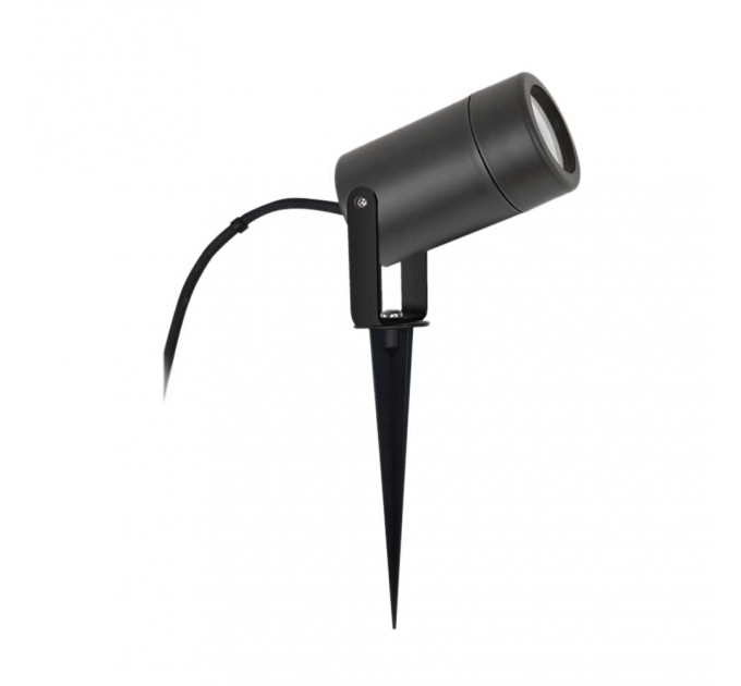 LIGHTEX ОСВЕТИТЕЛНО ТЯЛО REX ЧЕРНО 1XGU10 MAX.LED 7W IP65 С КОЛЧЕ LIGHTEX