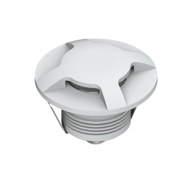 LIGHTEX LED ТЯЛО ЗА ВГРАЖДАНЕ В ЗЕМЯ NITRO 4L 24V 3W 6000K IP67 Ф60MM X 50MM/CUT Ф47MM СРЕБРО LIGHTEX