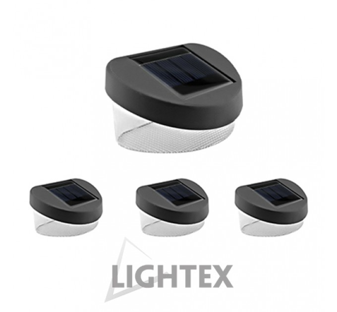 LIGHTEX LED СОЛАРЕН АПЛИК 0.14W 6500K 3LM IP44 К-КТ 4 БР. LIGHTEX