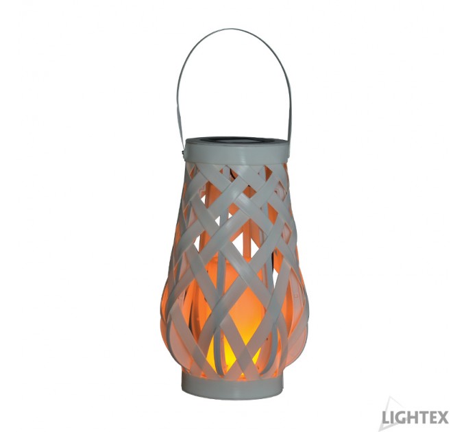 LIGHTEX LED СОЛАРЕН ФЕНЕР RATAN 0.1W ЖЪЛТА СВЕТЛИНА 2LM IP44 БАТЕРИЯ AA NI-MH 1.2V 600MAH LIGHTEX