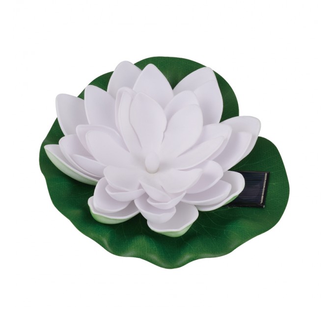 LIGHTEX LED СОЛАРНА ЛАМПА LOTUS 0.06W 3000K IP44 БАТЕРИЯ AAA NI-MH 200MAH БЯЛА LIGHTEX