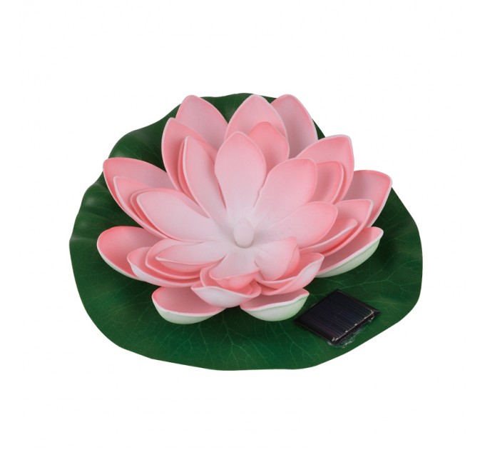 LIGHTEX LED СОЛАРНА ЛАМПА LOTUS 0.06W 3000K IP44 БАТЕРИЯ AAA NI-MH 200MAH РОЗОВА LIGHTEX