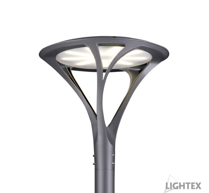 LIGHTEX LED ГРАДИНСКИ ОСВЕТИТЕЛ FOREST 50W 4000K 6500LM IP65 ЗА Ф78 ДРАЙВЪР MEANWELL И ЧИП PHILIPS 3030 LIGHTEX