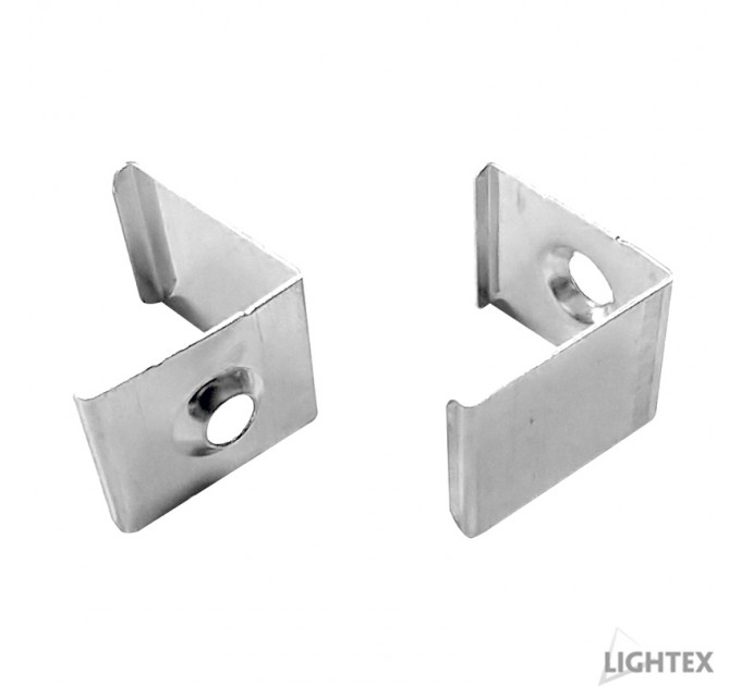 LIGHTEX КОМПЛЕКТ МОНТАЖНИ СКОБИ ЗА АЛУМИНИЕВ ПРОФИЛ 521AL0000350- 2БР. LIGHTEX