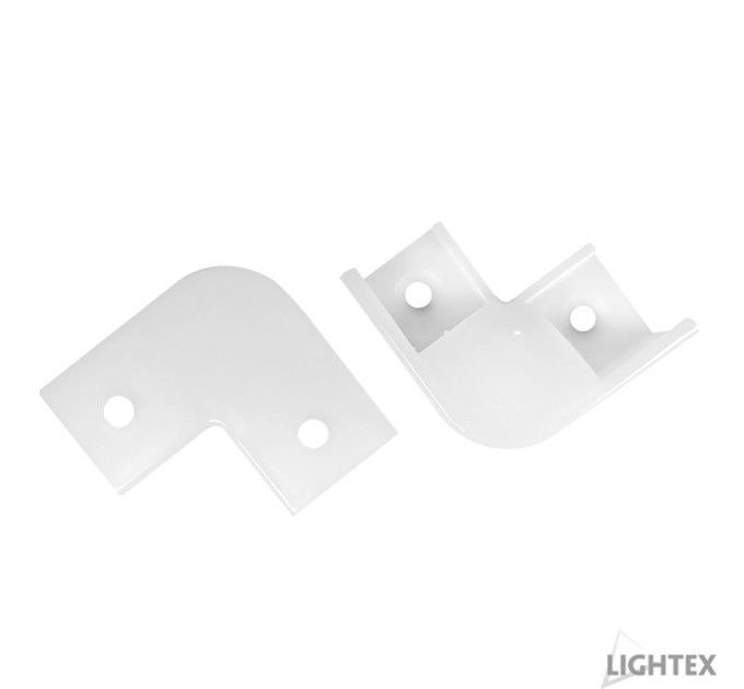 LIGHTEX КОМПЛЕКТ ЪГЛОВИ КОНЕКТОРИ ЗА АЛУМИНИЕВ ПРОФИЛ 521AL0000350- 2БР. LIGHTEX