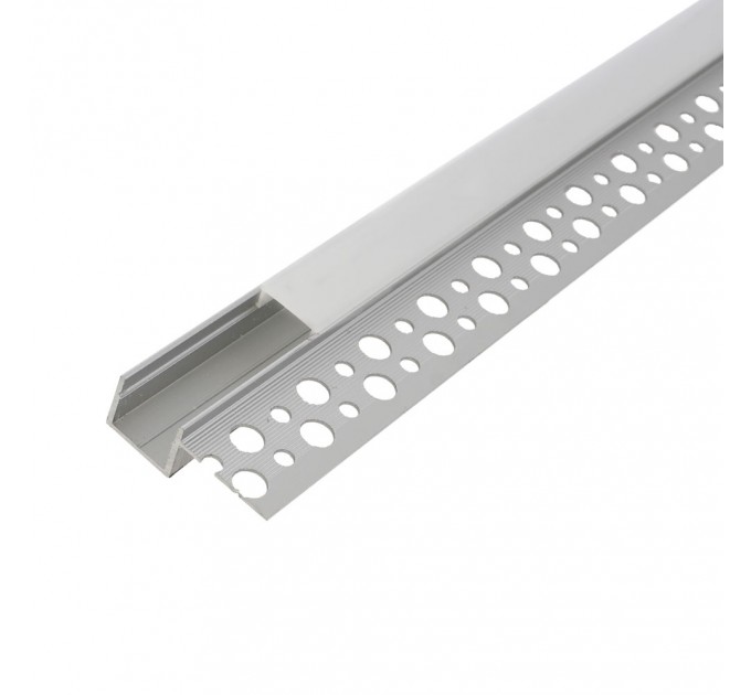 LIGHTEX АЛУМИНИЕВ ПРОФИЛ ЗА LED ЛЕНТА 12MM ЗА ВГРАЖДАНЕ 35.3ММ 12.8ММ - 3 М.С МАТИРАН РАЗСЕЙВАТЕЛ, КАПАЧКИ И ДЪРЖАЧИ LIGHTEX