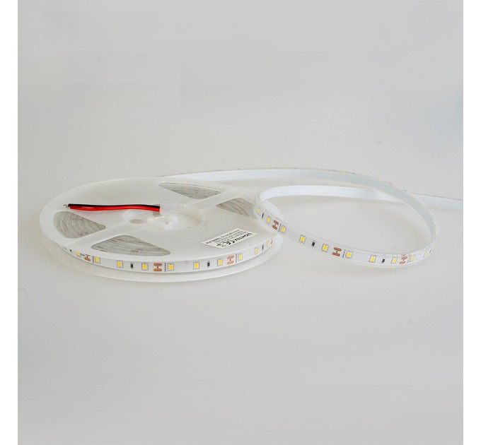LIGHTEX LED ЛЕНТА ВЛАГОЗАЩИТЕНА 2835 60БР/М 12V DC 4.8W/M 102LM/W WW 3000K IP68 СИЛИКОНОВО ПОКРИТИЕ И ЛЕПИЛО 10ММ LIGHTEX /ОПАКОВКА 5М/