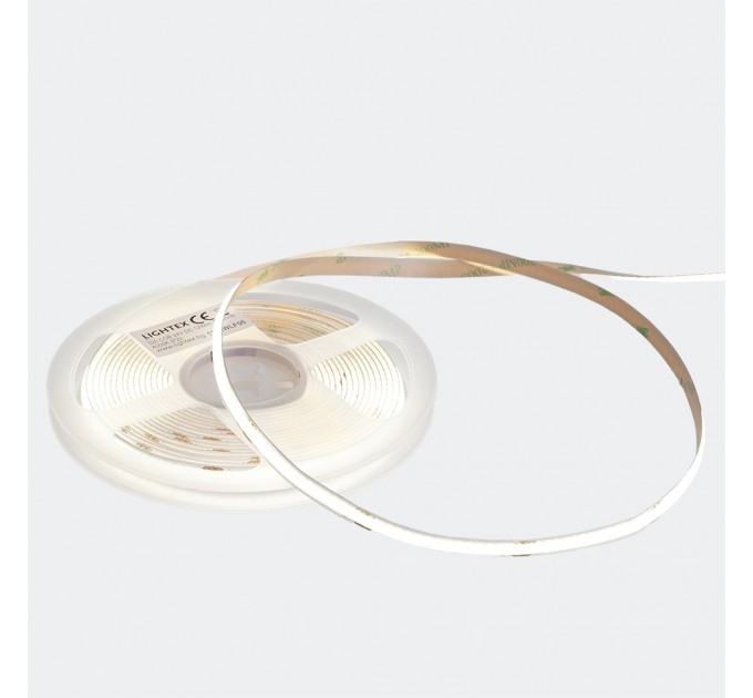 LIGHTEX LED ЛЕНТА 320 COB 24V DC 12W/M 100LM/W 6000K IP20 8ММ LIGHTEX /ОПАКОВКА 5М/