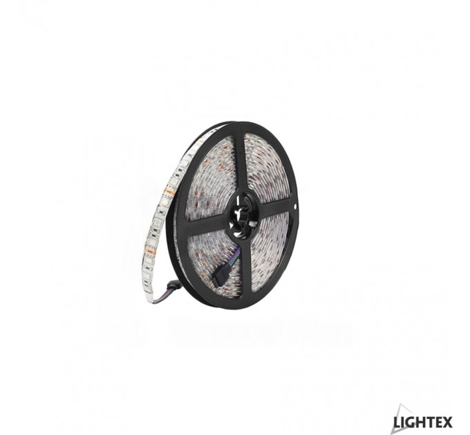 LIGHTEX LED ЛЕНТА 5050 60БР/М 12VDC 14.4W/МЕТЪР IP44/ RGB 965LM/M СИЛИКОНОВО ПОКРИТИЕ LIGHTEX /ОПАКОВКА- 5М./