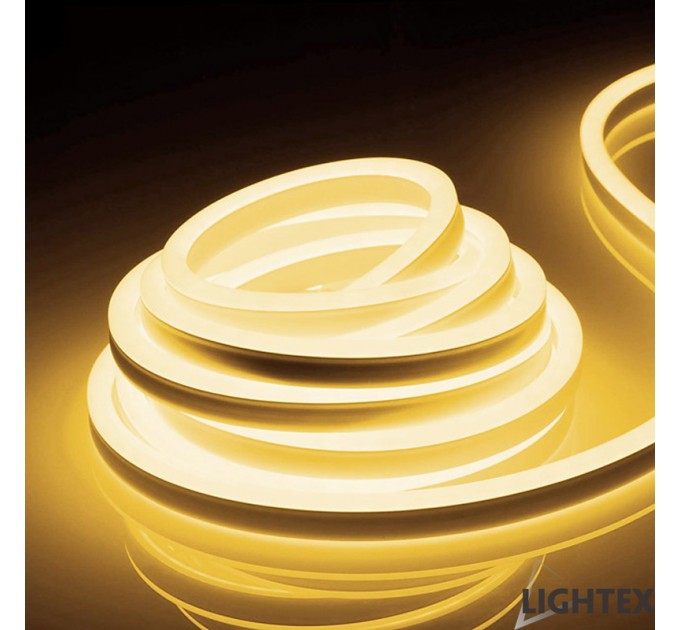 LIGHTEX LED СВЕТЕЩ КАБЕЛ 2835 120LED/МЕТЪР 7W/МЕТЪР 8X16ММ ТОПЛО БЯЛ 270LM/M IP65 10М СЪС ЗАХРАНВАНЕ И АКСЕСОАРИ LIGHTEX
