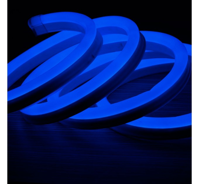 LIGHTEX LED СВЕТЕЩ КАБЕЛ 2835 120LED/МЕТЪР 7W/МЕТЪР 8X16ММ СИН 270LM/M IP65 10М СЪС ЗАХРАНВАНЕ И АКСЕСОАРИ LIGHTEX