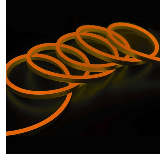 LIGHTEX LED СВЕТЕЩ КАБЕЛ 2835 COLOR 120LED/МЕТЪР 6W/МЕТЪР 6X12ММ ОРАНЖ 360LM/M IP65 5М СЪС ЗАХРАНВАНЕ LIGHTEX