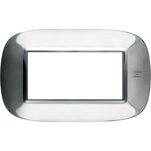 BTICINO - HB4804AXL Рамка 4М Полирана Alessi Стомана Елипсовидна