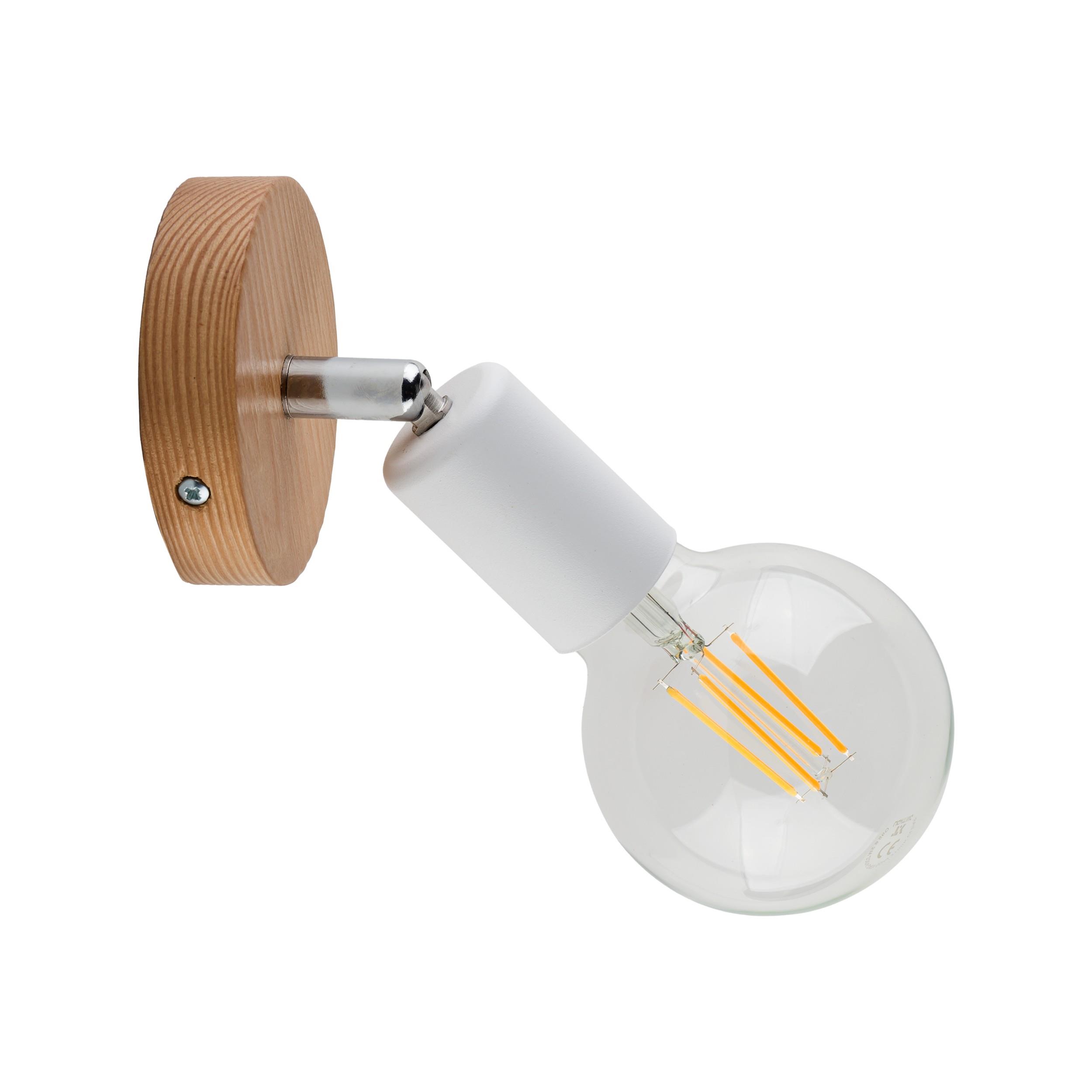 TK LIGHTING SIMPLY WOOD LAMPA SUFITOWA 1 PŁ WHITE