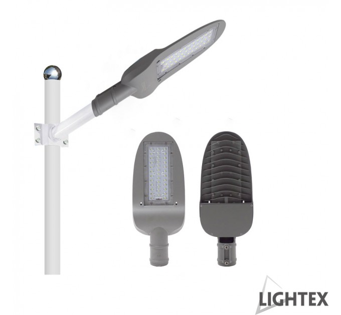 LIGHTEX SMD LED УЛИЧЕН ОСВЕТИТЕЛ 100W 5700K 130 LM/W 13000LM IP67 IK09 ЗА Ф60 ЧИП PHILIPS 3030 LIGHTEX