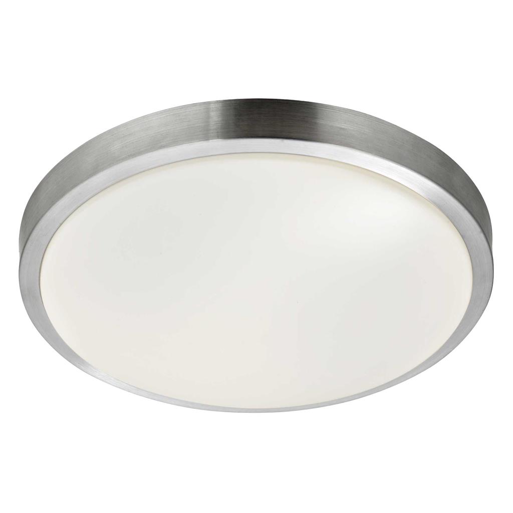 SEARCHLIGHT БАНЯ LED - IP44 1LT FLUSH, ALUMINIUM TRIM WITH ACRYLIC WHITE SHADE, DIA 33CM ВЛАГОЗАЩИТЕН