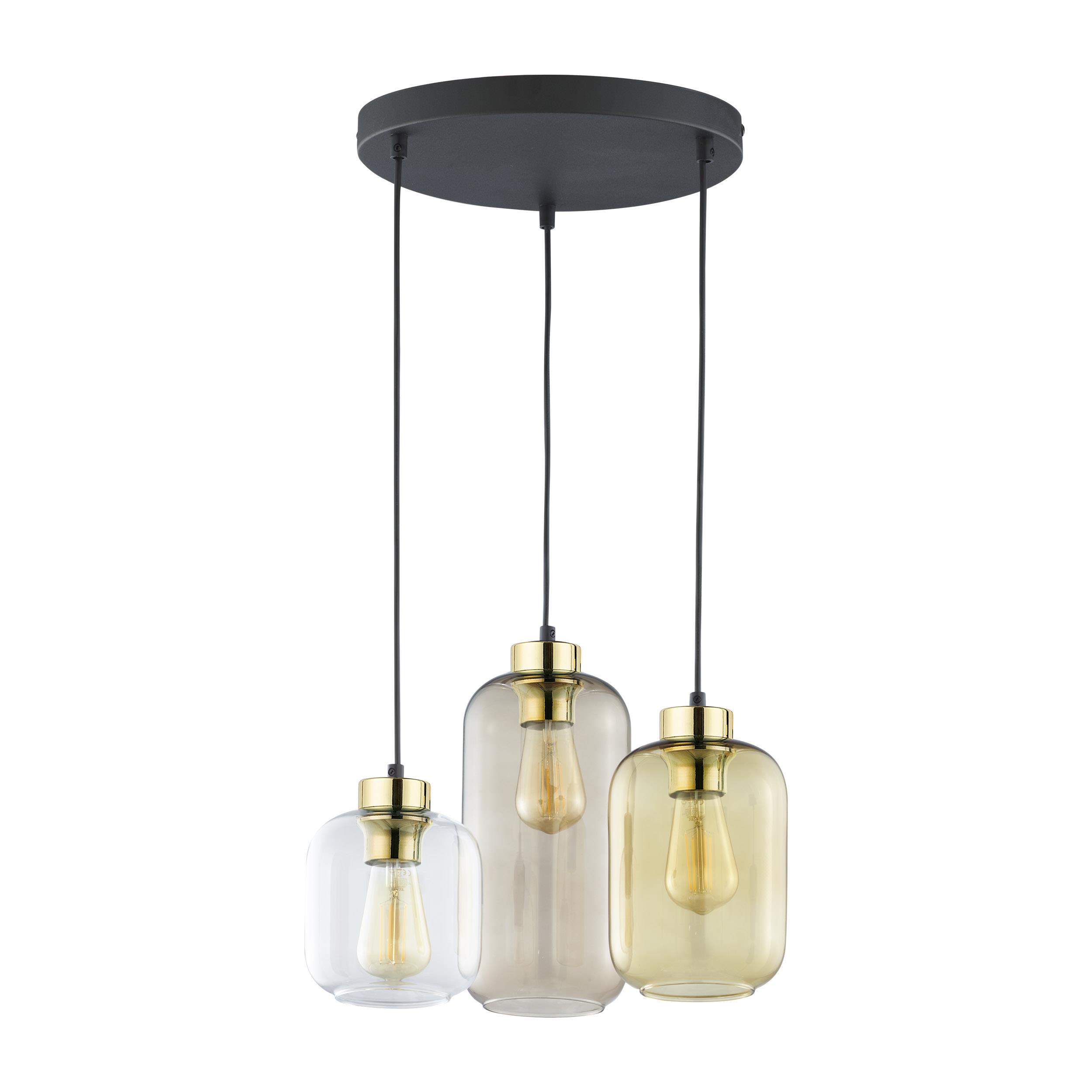 TK LIGHTING MARCO BROWN LAMPA WISZĄCA 3 PŁ KOŁO