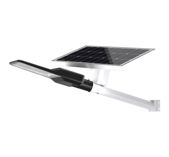 LIGHTEX СОЛАРЕН LED УЛИЧЕН ОСВЕТИТЕЛ 40W 6500K 5500LM IP65 БАТЕРИЯ 3.2V 40AH С ДИСТАНЦИОННО УПРАВЛЕНИЕ И ОТДЕЛЕН ПАНЕЛ LIGHTEX