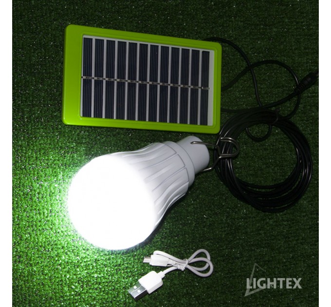 LIGHTEX СОЛАРНА LED ЛАМПА 3W 200LM С USB 1500MAH LIGHTEX