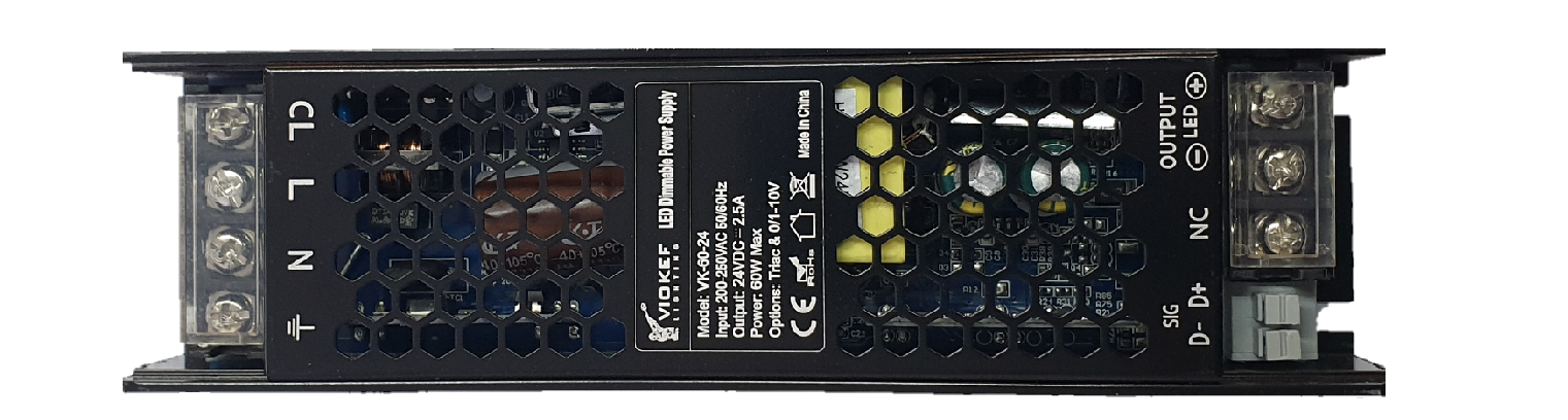 VIOKEF 00/8013 Захранване 24VDC 60W IP20 Triac & 0-10 Dim