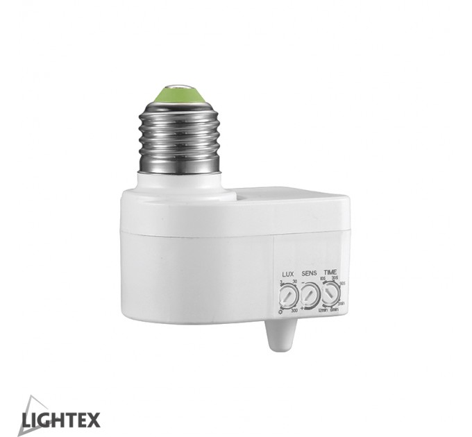 LIGHTEX ФАСУНГА Е27 С МИКРОВЪЛНОВ СЕНЗОР ЗА ДВИЖЕНИЕ 360' RL/SR1300/WH LIGHTEX
