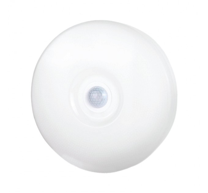 LIGHTEX LED ПЛАФОН STORY 9W 4000K 850LM Ф180X40MM ОПАЛ IP44 СЪС СЕНЗОР ЗА ОСВЕТЕНОСТ И СЕНЗОР ЗА ДВИЖЕНИЕ LIGHTEX