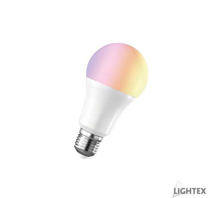 LIGHTEX LED ЛАМПА SMART WIFI 10W A60 E27 220V 806LM RGB&DIM&CCT, APP(ANDROID&IOS) С УПРАВЛЕНИЕ ALEXA&GOOGLE&TUYA LIGHTEX