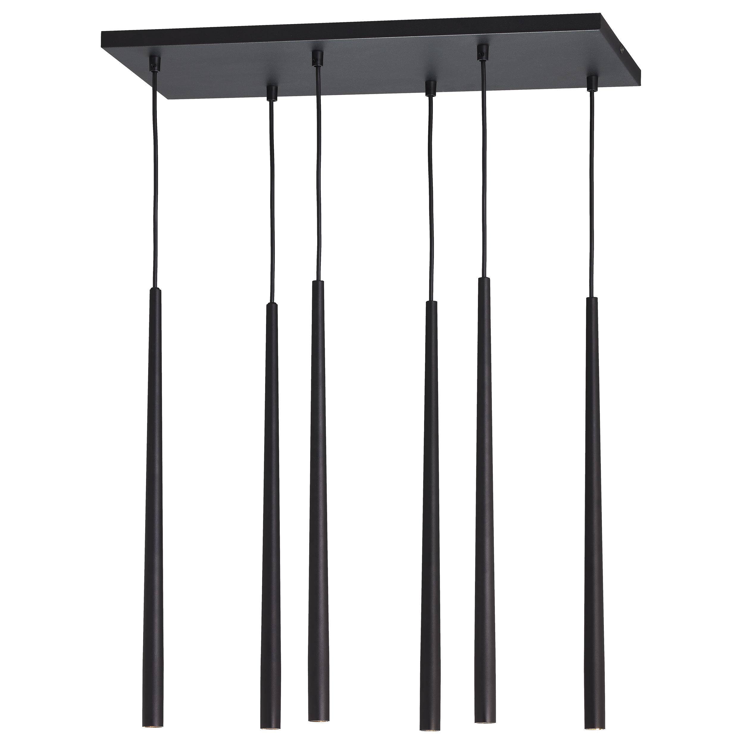 TK LIGHTING PIANO BLACK LAMPA WISZĄCA 6 PŁ