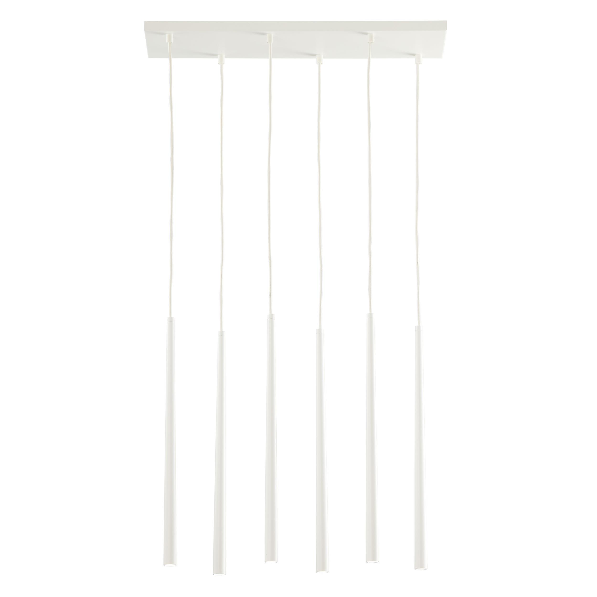 TK LIGHTING PIANO WHITE LAMPA WISZĄCA 6 PŁ